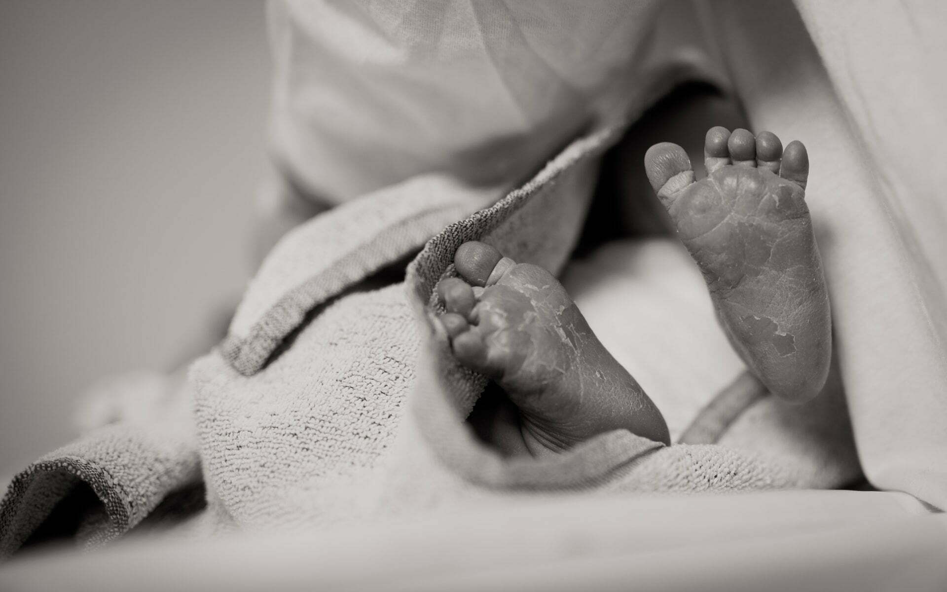 a close-up of a woman's belly